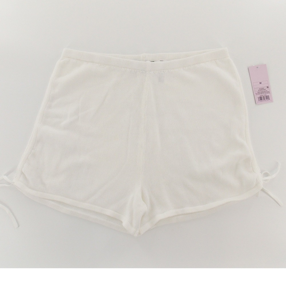 Wild Fable Knit Shorts Side Tie Lounge Women Size Medium White